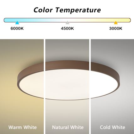 Brilagi - LED laelamp POOL LED/60W/230V 3000/4000/6000K läbimõõt 60 cm pruun