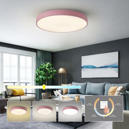 Brilagi - LED laevalgusti POOL LED/60W/230V 3000/4000/6000K Ø 60 cm roosa