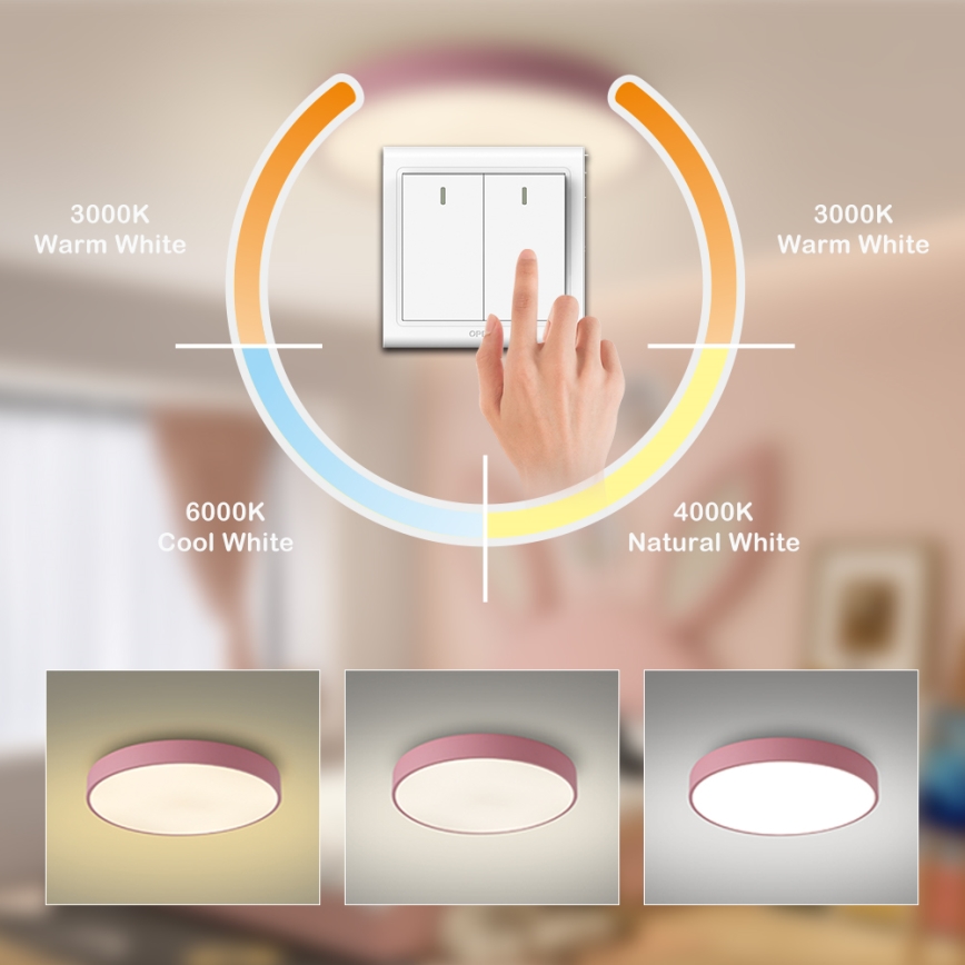 Brilagi - LED laevalgusti POOL LED/60W/230V 3000/4000/6000K Ø 60 cm roosa