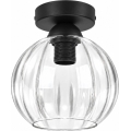 BRILAGI - LED laevalgusti RETRO GLASS 1xE27/60W/230V läbimõõt 18 cm must/läbipaistev