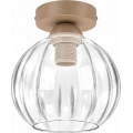 BRILAGI - LED laevalgusti RETRO GLASS 1xE27/60W/230V Ø 18 cm beež/​läbipaistev