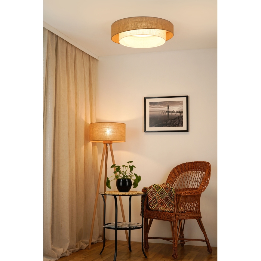 Brilagi - LED Laevalgusti SHINE LED/24W/230V d. 60 cm beež/kreemikas