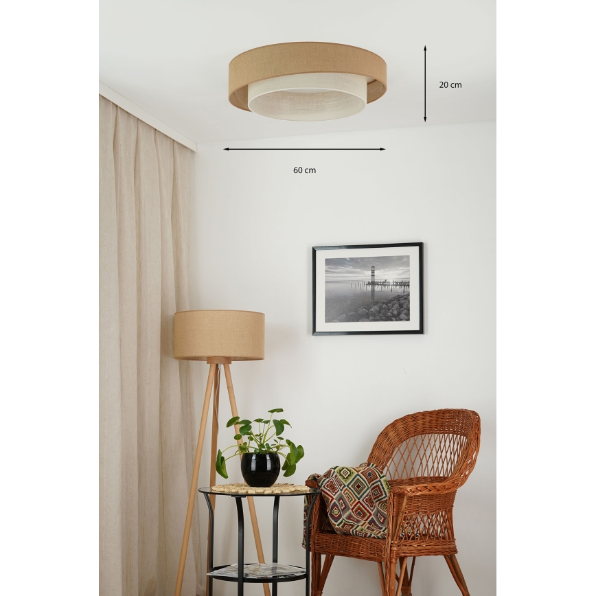 Brilagi - LED Laevalgusti SHINE LED/24W/230V d. 60 cm beež/kreemikas