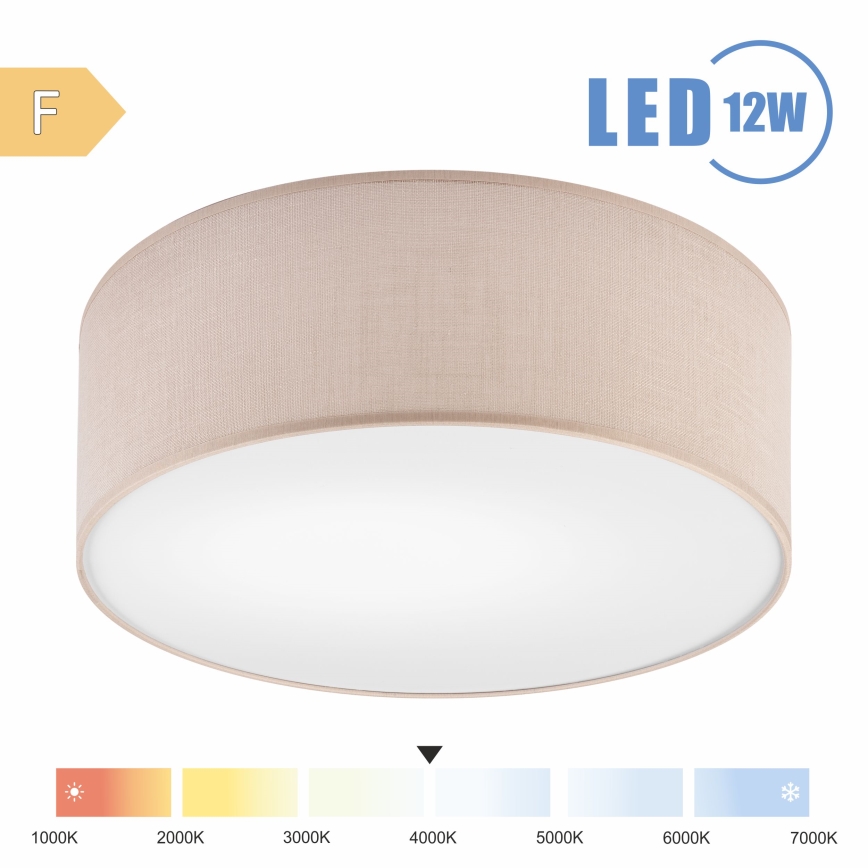 Brilagi - LED Laevalgusti SIRIJA LED/12W/230V d. 35 cm beež