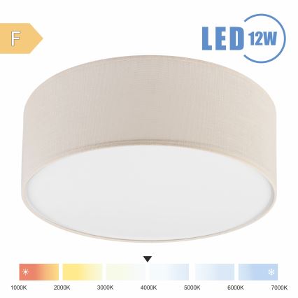 Brilagi - LED Laevalgusti SIRIJA LED/12W/230V d. 35 cm kreemikas