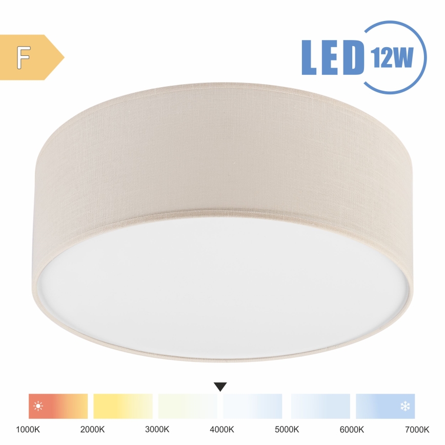Brilagi - LED Laevalgusti SIRIJA LED/12W/230V d. 35 cm kreemikas