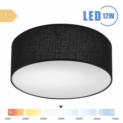Brilagi - LED Laevalgusti SIRIJA LED/12W/230V d. 35 cm must