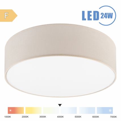 Brilagi - LED Laevalgusti SIRIJA LED/24W/230V d. 45 cm kreemikas