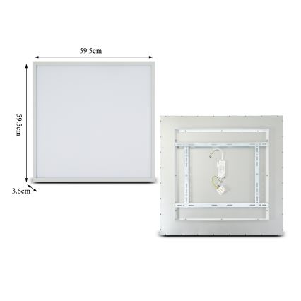 Brilagi - LED Laevalgusti SLIMFRAME LED/58W/230V 60x60 cm valge