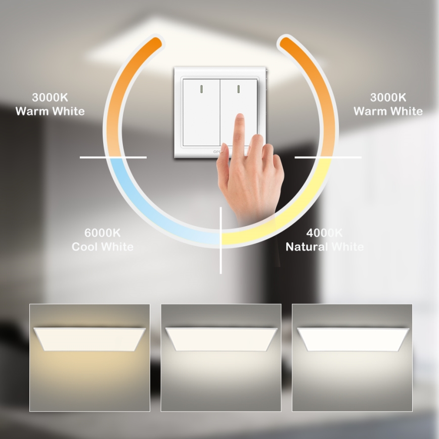 Brilagi - LED laelamp SLIMFRAME LED/80W/230V 120x60 cm 3000/4000/6000K valge