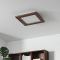 Brilagi - LED Laevalgusti SLIMFRAME WOOD LED/25W/230V 34x34 cm tumepruun