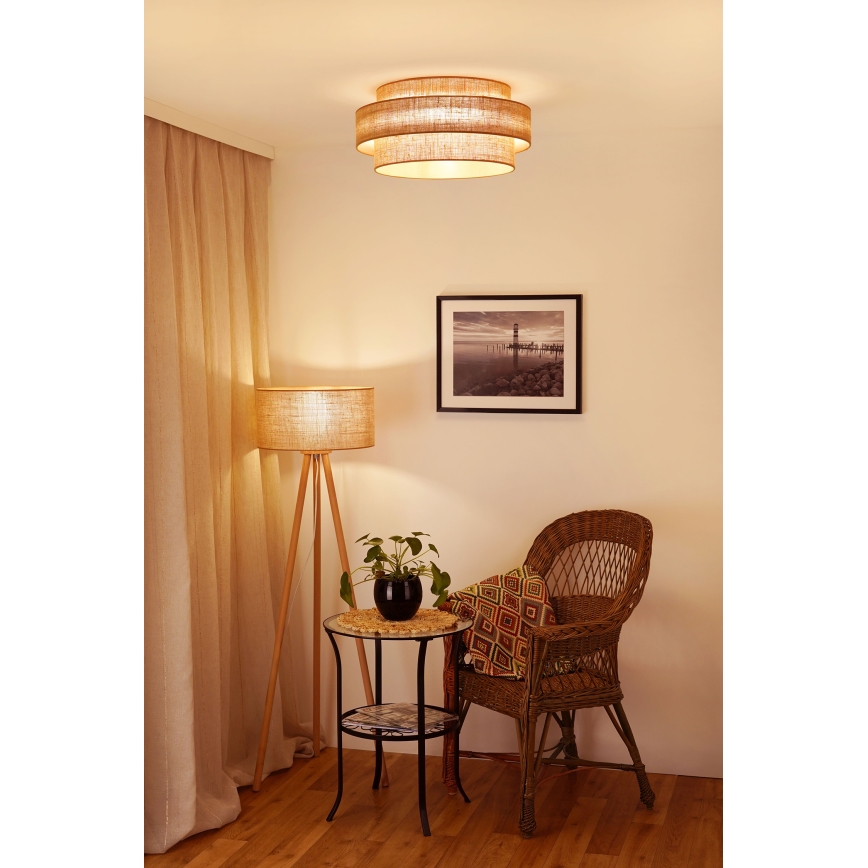 Brilagi - LED Laevalgusti SPACE YUTE LED/12W/230V d. 50 cm 3000K/4000K/6400K beež