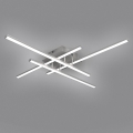 Brilagi - LED laevalgusti STRIPES LED/37W/230V 68x68 cm hõbedane