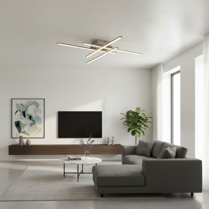 Brilagi - LED laelamp STRIPES LED/37W/230V 68x68 cm hõbedane