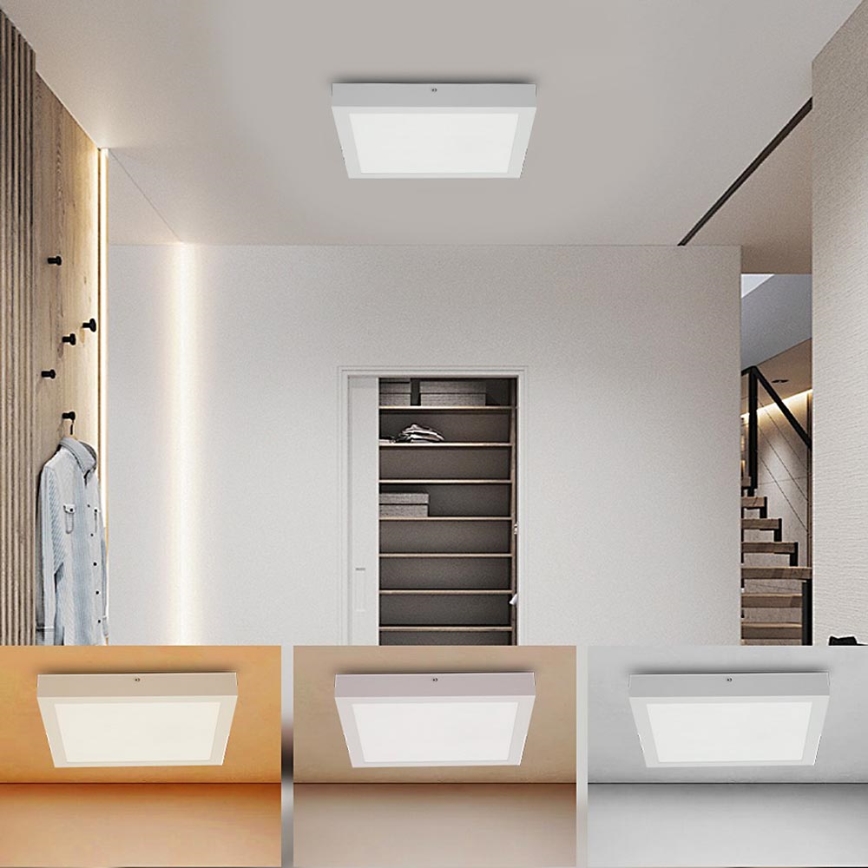 Brilagi - LED Laevalgusti vannituppa FRAME LED/24W/230V 30x30 cm 3000/4000/6000K IP44 valge