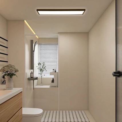 Brilagi - LED Laevalgusti vannituppa FRAME LED/50W/230V 120x30 cm IP44 must
