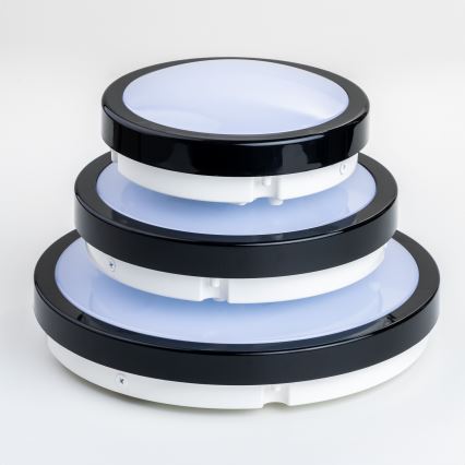 Brilagi - LED Laevalgusti vannituppa PERA LED/12W/230V d. 18 cm IP65 must