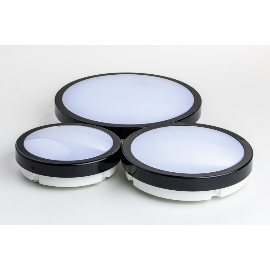 Brilagi - LED Laevalgusti vannituppa PERA LED/18W/230V d. 22 cm IP65 must