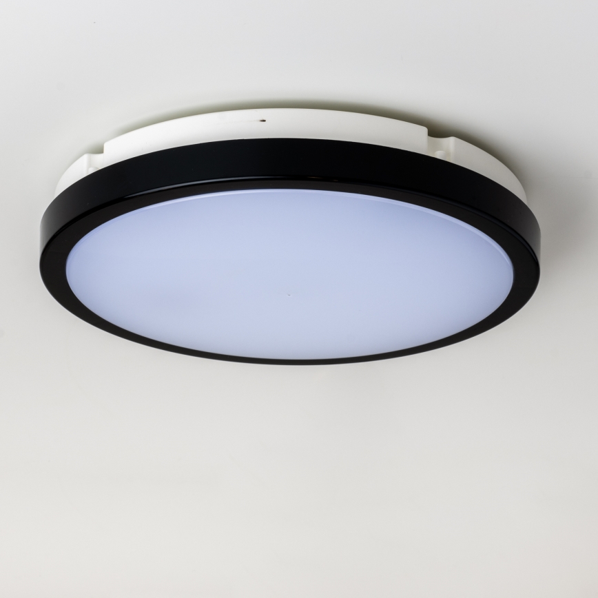 Brilagi - LED Laevalgusti vannituppa PERA LED/24W/230V d. 28 cm IP65 must