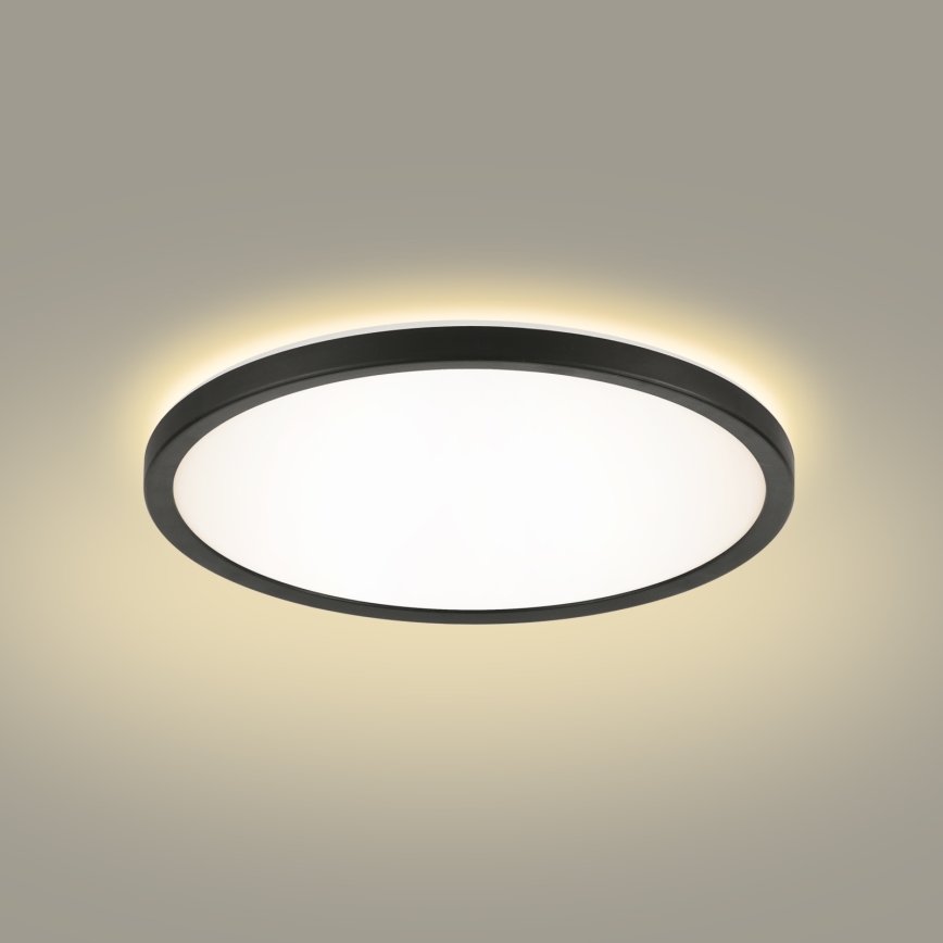 Brilagi - LED Laevalgusti vannituppa ULTRA SLIM LED/12W/230V d. 22,5 cm must IP54