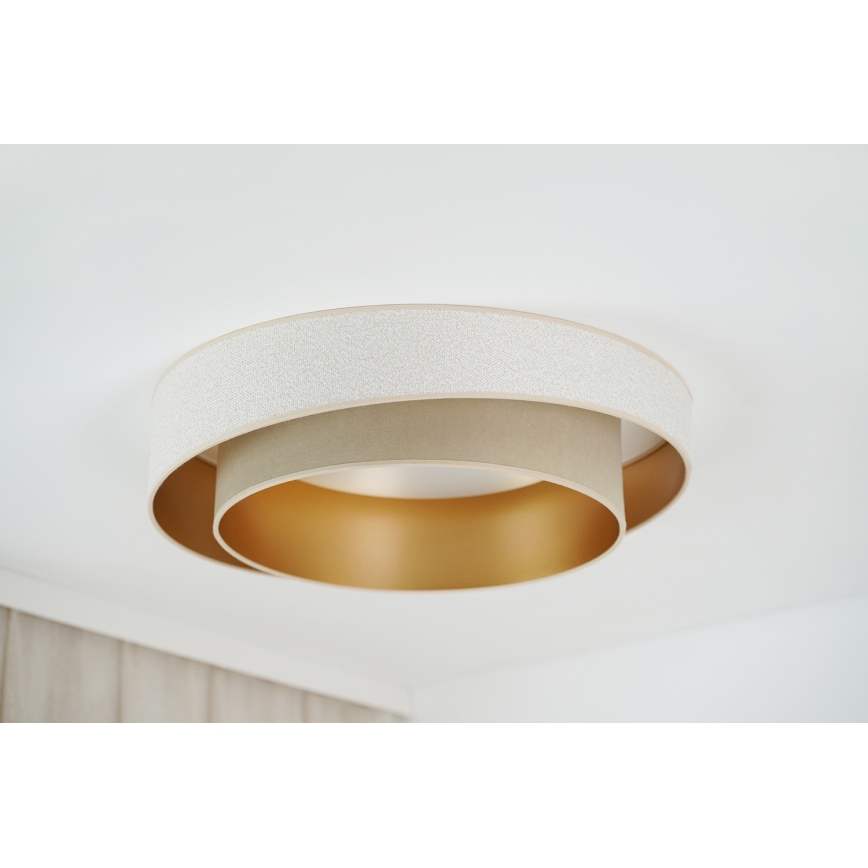Brilagi - LED Laevalgusti VEGAS SHINE LED/24W/230V d. 60 cm beež/kreemikas