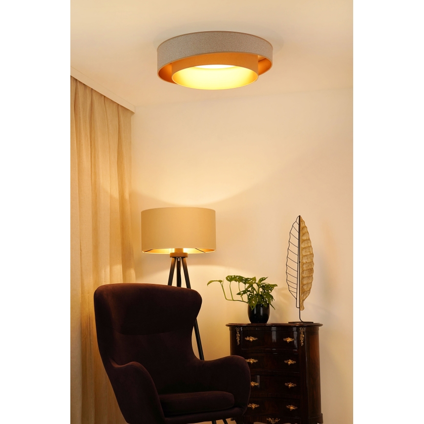 Brilagi - LED Laevalgusti VEGAS SHINE LED/24W/230V d. 60 cm beež/kreemikas