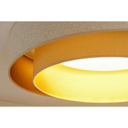 Brilagi - LED Laevalgusti VEGAS SHINE LED/24W/230V d. 60 cm beež/kreemikas