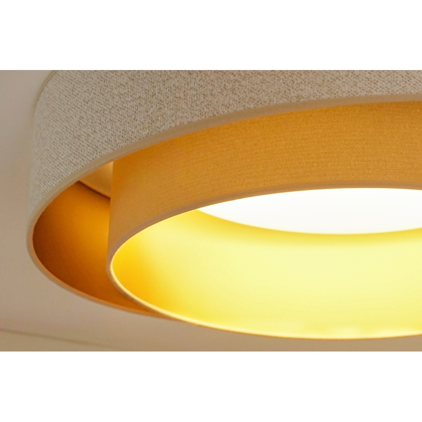 Brilagi - LED Laevalgusti VEGAS SHINE LED/24W/230V d. 60 cm beež/kreemikas