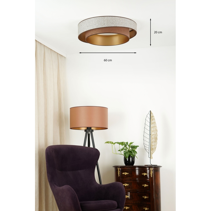 Brilagi - LED Laevalgusti VEGAS SHINE LED/24W/230V d. 60 cm pruun
