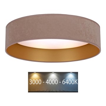 Brilagi - LED Laevalgusti VELVET LED/12W/230V d. 30 cm 3000K/4000K/6400K beež/kuldne