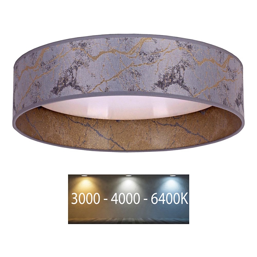 Brilagi - LED Laevalgusti VELVET LED/12W/230V d. 30 cm 3000K/4000K/6400K hall/kuldne