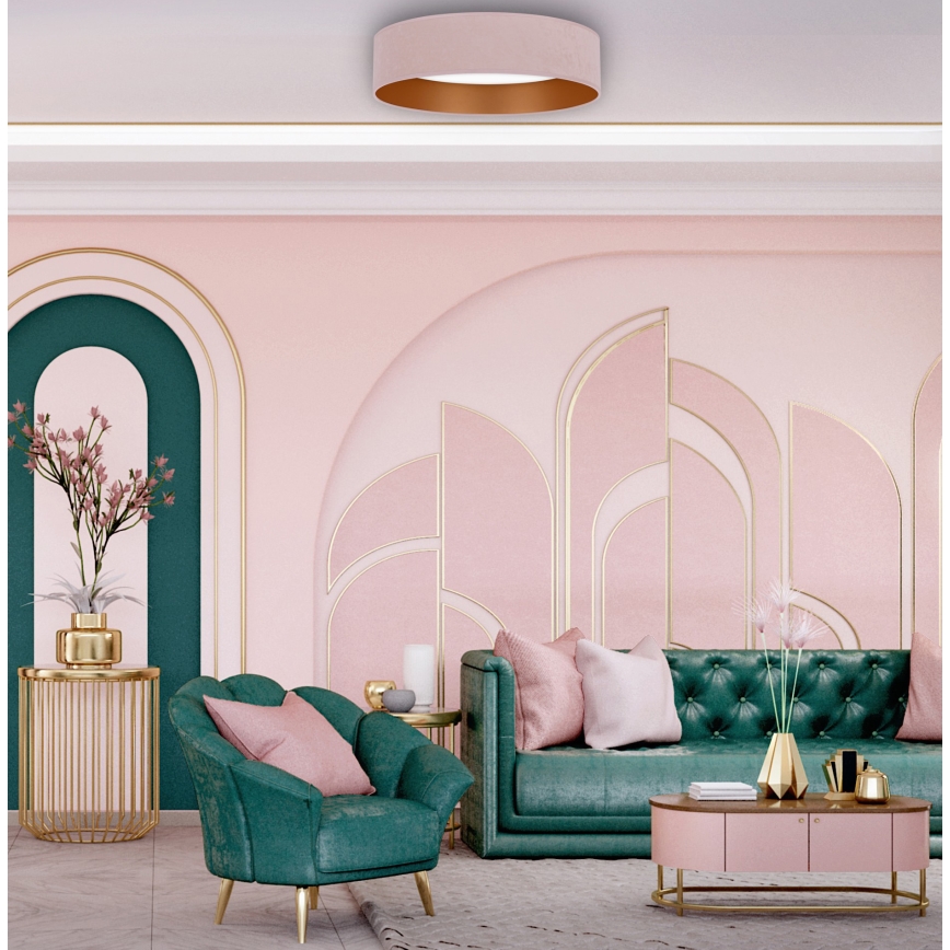 Brilagi - LED Laevalgusti VELVET LED/24W/230V d. 40 cm 3000/4000/6400K roosa/kuldne