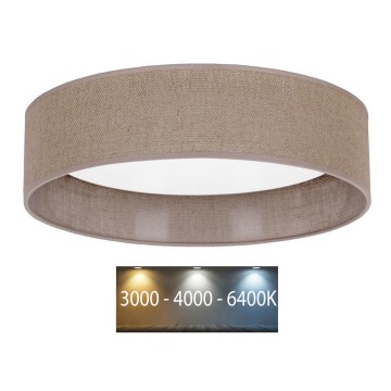 Brilagi - LED Laevalgusti VELVET LED/24W/230V d. 40 cm 3000/4000/6400K pruun