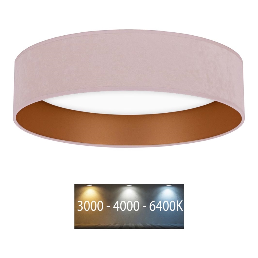 Brilagi - LED Laevalgusti VELVET LED/24W/230V d. 40 cm 3000/4000/6400K roosa/kuldne