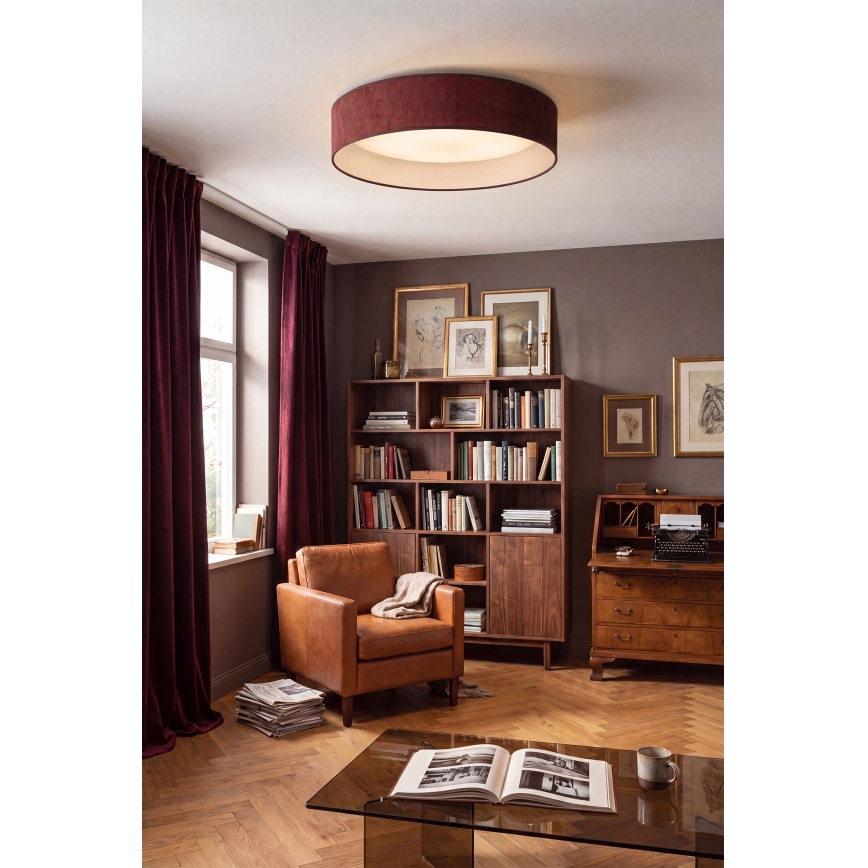 Brilagi - LED laevalgusti VELVET SIMPLE LED/24W/230V 3000K läbimõõt 45 cm bordoopunane
