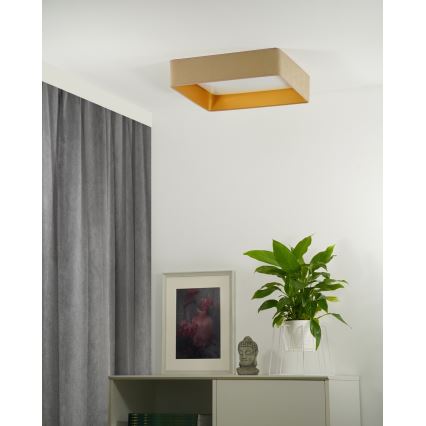 Brilagi - LED Laevalgusti VELVET SQUARE LED/24W/230V beež