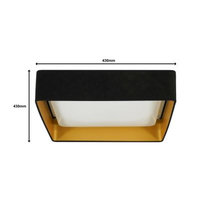 Brilagi - LED Laevalgusti VELVET SQUARE LED/24W/230V must