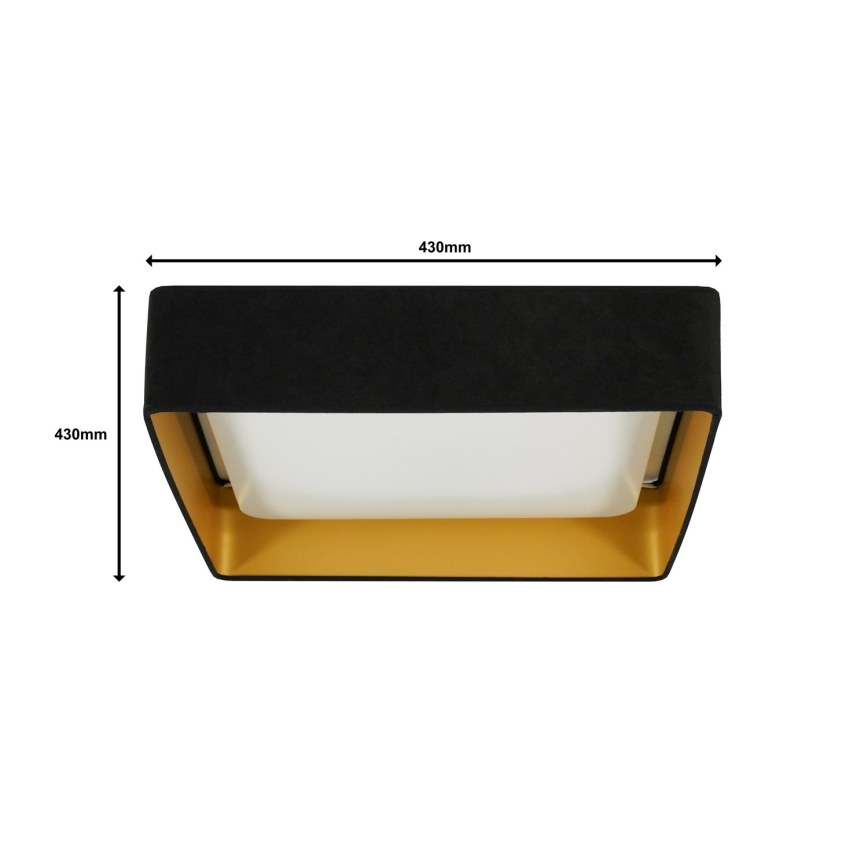 Brilagi - LED Laevalgusti VELVET SQUARE LED/24W/230V must