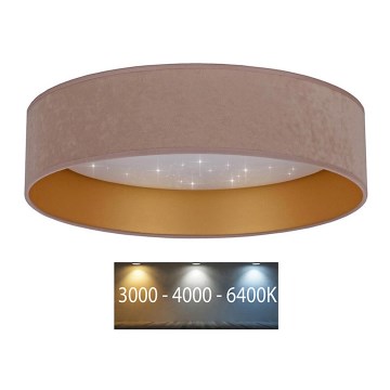 Brilagi - LED Laevalgusti VELVET STAR LED/24W/230V d. 40 cm 3000K/4000K/6400K beež/kuldne