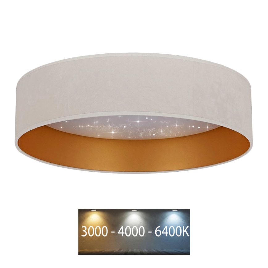 Brilagi - LED Laevalgusti VELVET STAR LED/24W/230V d. 40 cm 3000K/4000K/6400K kreemjas/kuldne