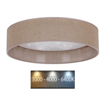 Brilagi - LED Laevalgusti VELVET STAR LED/24W/230V d. 40 cm 3000K/4000K/6400K pruun