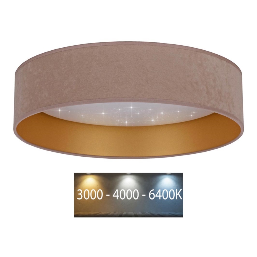 Brilagi - LED Laevalgusti VELVET STAR LED/36W/230V d. 55 cm 3000K/4000K/6400K beež/kuldne