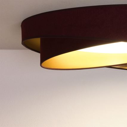 BRILAGI - LED laelamp VELVET TWIST LED/24W/230V 4000K läbimõõt 55 cm veinipunane/kuldne