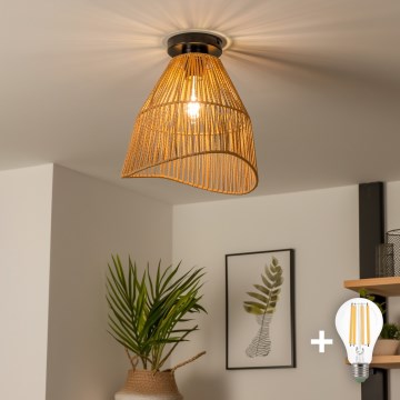 Brilagi - LED lakke kinnitatav lühter CERIA BOHO 1xE27/40W/230V, läbimõõt 30 cm, pruun