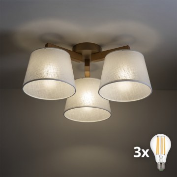 BRILAGI - LED lakke kinnitatav lühter LATTE SABIA 3xE27/15W/230V mänd/valge