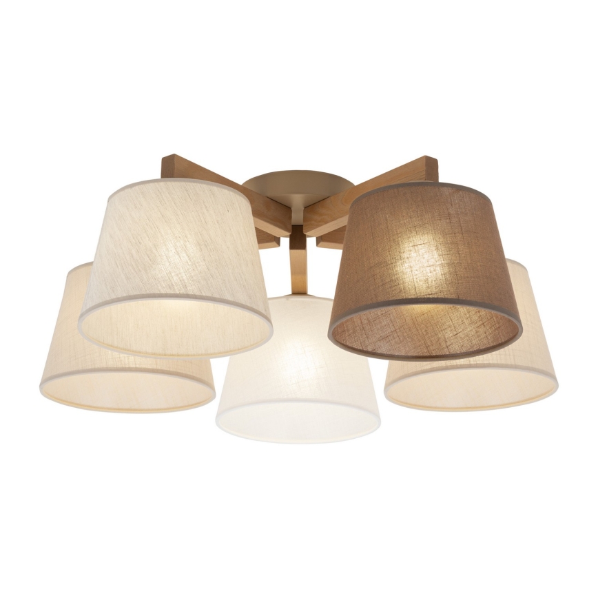 BRILAGI - LED lakke kinnitatav lühter LATTE SABIA 5xE27/15W/230V mänd/mix