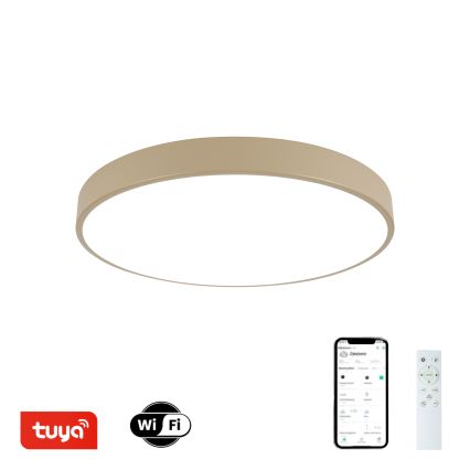 Brilagi - LED Lakkevalgus dimmeritu POOL SMART LED/60W/230V diameeter 50 cm Wi-Fi Tuya beež + kaugjuhtimispult
