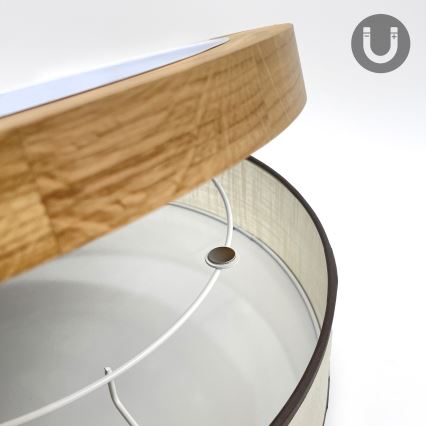 Brilagi - LED Lakkevalgusti BELLADONNA LED/36W/230V 50 cm kreem/ tamm