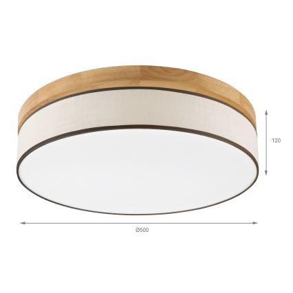 Brilagi - LED Lakkevalgusti BELLADONNA LED/36W/230V 50 cm kreem/ tamm