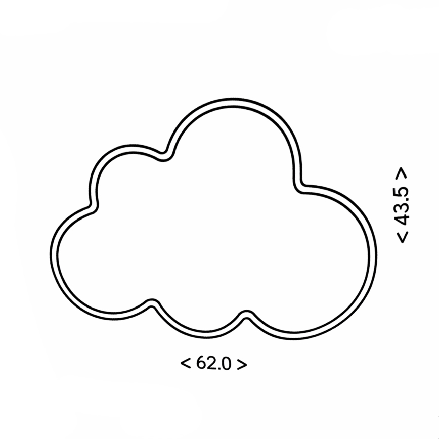 Brilagi - LED laste laelamp CLOUD LED/54W/230V valge